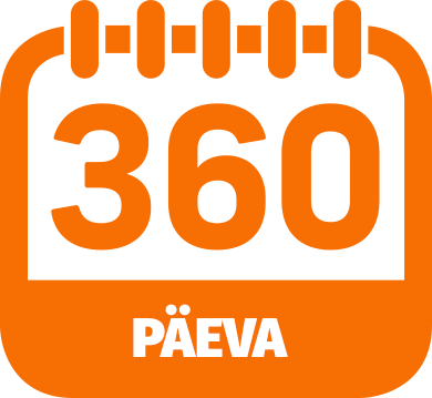 Natural Pharmaceuticals Fleximed® Active Oranž kalender koos tekstiga „360 päeva“, mis sümboliseerib aastaringset perioodi.
